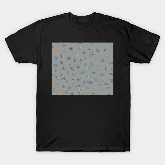 SoCal Native Flowers Periwinkle T-Shirt by MSBoydston